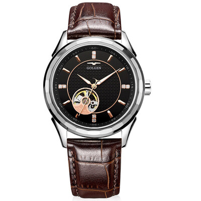 

Guleng (GOLGEN) watch the hollow series of mechanical couple table female table white GN.16095L.VRS