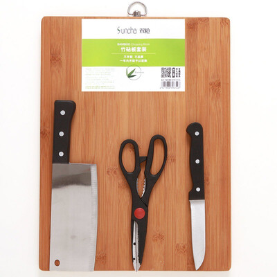 

Suncha chopping board bamboo panel cutting board four-piece suit buy one get three 40 × 30 × 1.8cm C40164