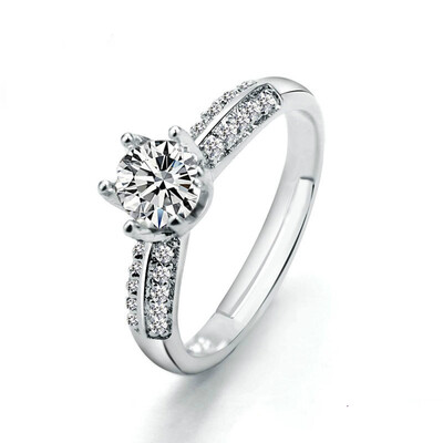 

Six-prong diamond rings Jewelry Zircon marry Rings Female fashion Couple love wedding Romantic crystal Birthday gifts
