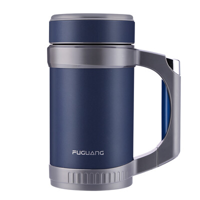 

Fuguang men&women business water cup with handle with filter 304 vacuum stainless steel office mug insulation pot 500ML blue