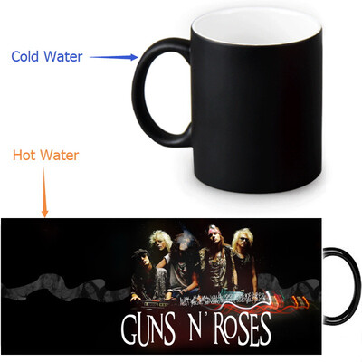 

Guns&Rose 350ml12oz Heat Reveal Mug Color Change Coffee Cup Sensitive Morphing Mugs Magic Mug Milk Tea Cups