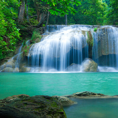 

Custom Wall Mural Wallpaper Waterfall Nature Landscape Wall Painting Living Room TV Background Wall Papers Home Decor Modern 3D