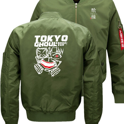 

tokyo ghoul kaneki ken Bomber Flight Flying Jacket Winter thicken Warm Zipper Men Jackets Anime Mens Casual Coat