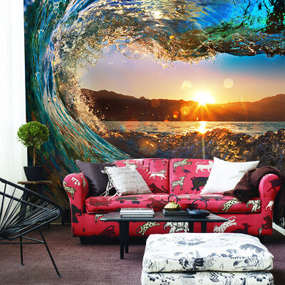 

Custom Photo Wallpaper Modern Large Mural Living Room Sofa Backdrop Wall Paper 3D Stereoscopic Non-woven Wallpaper Sunset Rhine