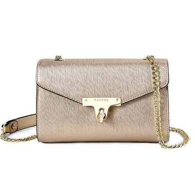 

TUCANO trend ladies chain bag simple casual shoulder Messenger small square bag lock TBK1201-20X0 gold