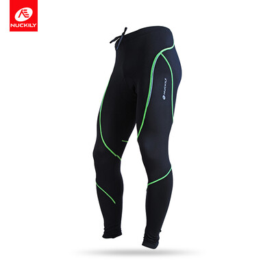 

NUCKILY Winter Elastic Road Bike Apperal Mens Cycling Sportswear Thermal Fleece Bicycle Tights NS903-W