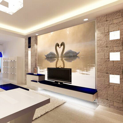 

Custom 3D Wall Mural Обои Roll Романтический Лебедь Гостиная Спальня Телевизор Фон Домашний декор Нетканые обои Обои для стен