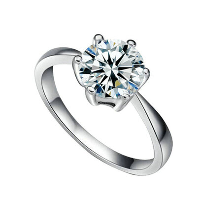

Yoursfs® 18K White Gold Plated 0.8ct Simulated Diamond Rings Use Austrian Crystal Fashion Jewelry
