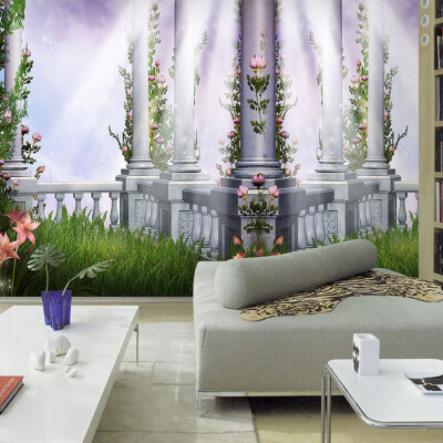 

3D Room Wallpaper Custom Mural Non-woven European Style Roman Column 3D Stereoscopic Living Room TV Background Home Wall Paper