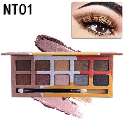 

Eyeshadow Pallete Professional 10Colors Make up Palette Matte Shimmer Glitter Pigmented Eye Shadow Powder