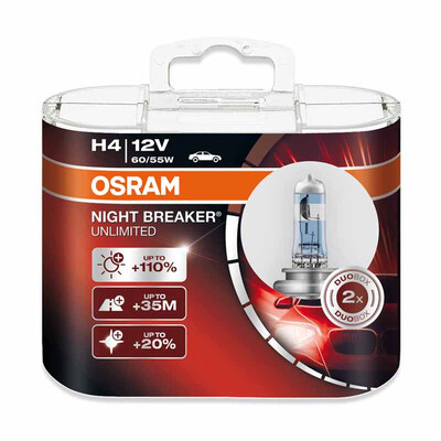 

OSRAM NIGHT BREAKER UNLIMITED 12V H1 H4 H7 H11 9005 9006 Автоматические лампы фар Лампы Hi / lo Beam Fog Light 2PCs НОВАЯ УПАКОВКА