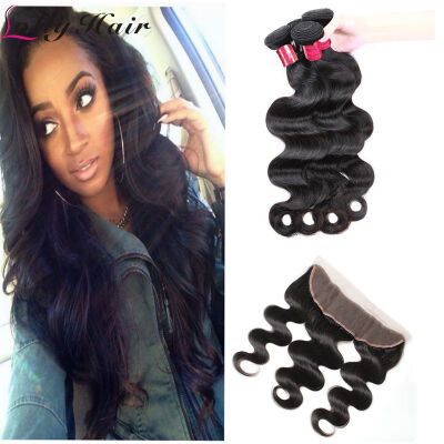 

Mink Peruvian Body Wave With Closure 13x4 Ear To Ear Lace Frontal Closure With Bundles Peruvian Virgin Hair With Closure Human