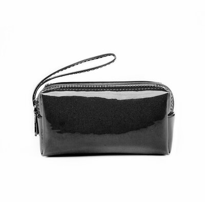 

Fashion Boutique shine patent leather clutch High-grade Microfiber double zipper phone bag cosmetic bag brand key Coin Purse cert