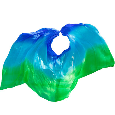 

2017 New 100% Silk Veils Belly Dance Practice Performance Silk Veils 250/270*114 cm Royal Blue+Turquoise+Green