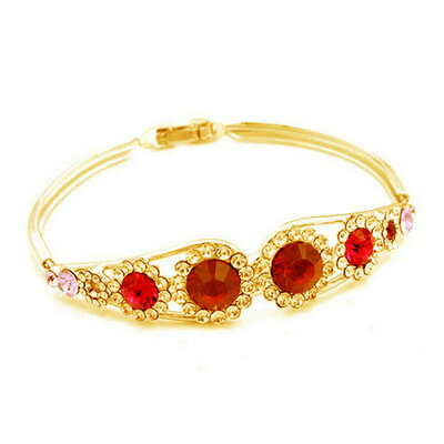 

Yoursfs® 18K Yellow Gold Plated Queen Crown Bracelet Use Ruby Austrian Crystal Bangle
