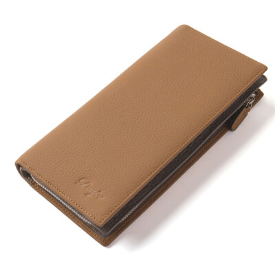 

DANJUE Men Wallets Long Genuine Leather Male Purse Large Capacity Phone Bag Real Cowhide Man Day Clutches Bag Business