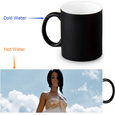 

Рианна 350 мл / 12 унций Тепловыражение Кружка Изменение цвета Чашка кофе Чувствительные морфинговые кружки Волшебная чашка для чайных чашек