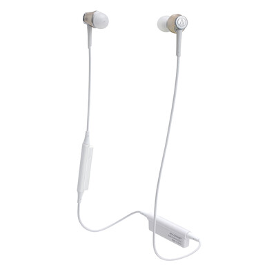 

Audio-technica ATH-CKR55BT Sports Bluetooth In-Ear Headphones Golden Neck Strap Earphones Wire In-Ear