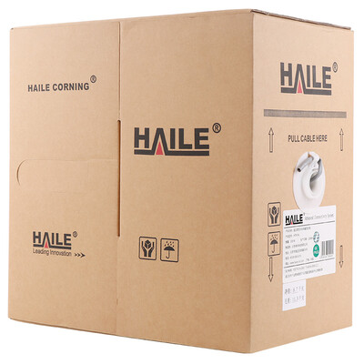 

Haile Hile HT6104 original engineering grade super five unshielded cable box twisted pair support POE power supply pure oxygen-free copper 24AWG 305 m 2 box