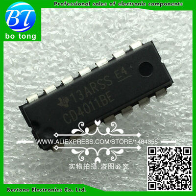 

10PCS CD4011BE DIP-14 CD4011 DIP free shipping