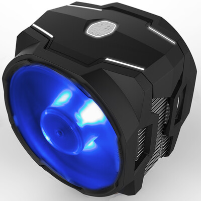 

Cooler Master T611P CPU air-cooled radiator supports I9 2066 AM46 heat pipe direct touch 12CM blue light double fan white light top cover