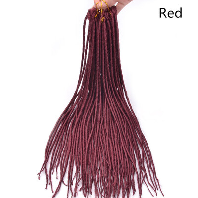

Chorliss 22" Dreadlocks Hair Extensions Burgundy Synthetic Crochet Locs Braids for Women Pink 613 Blonde 24strands 100gpack