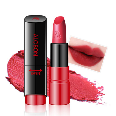 

ALOBON matte soft light rotating lipstick 35g mist matte long lasting fade color lipstick 01 retro red
