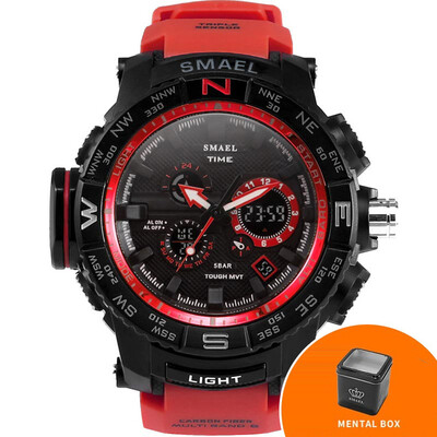 

Orange Sport Watch SMAEL Brand Watches LED Digital Wristwach Multi-functional Men Clock Led Stopwatch 1531  Shock Sport Watch