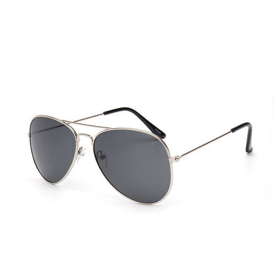

Солнцезащитные очки классические Aviator UV400, серебристая оправа с белыми линзами