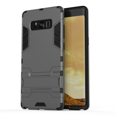 

Shockproof Ultra-thin Armor Plastic TPU Back Case Cover with Stand Holder Phone Case for Samsung Galaxy Note 8