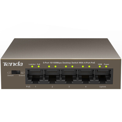

Tenda (Tenda) TEF1105P-4-63W 5 шт. 100 трлн. 4 порта. Блок питания. Блок питания. Сетевой сплиттер.