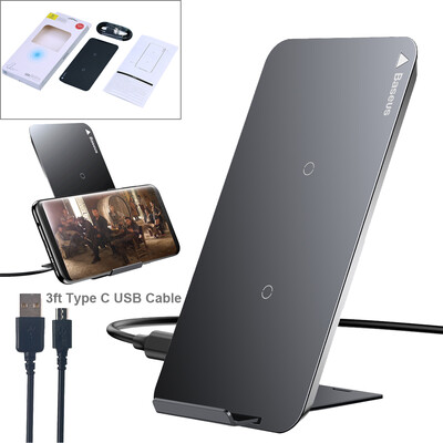 

Baseus Qi Wireless Charger Pad Stand Fast Charging For iPhone X 8 Plus Samsung Galaxy Note85S6S7 EdgeS8