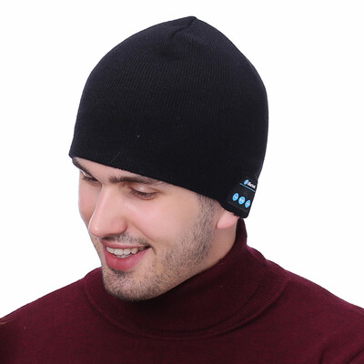 

Wireless Bluetooth Beanie Hat Built-In Headphones Headset Winter Warm Smart Cap WMicrophone For Smart Cell Phone iPhone Samsung