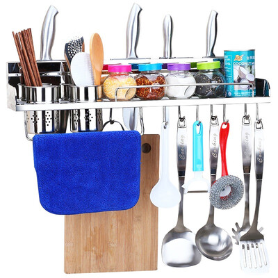 

Kitchen maxcook 304 stainless steel kitchen shelf holder 50CM wall hanging double cup MCWA-BG502 spice rack with fence does not rust