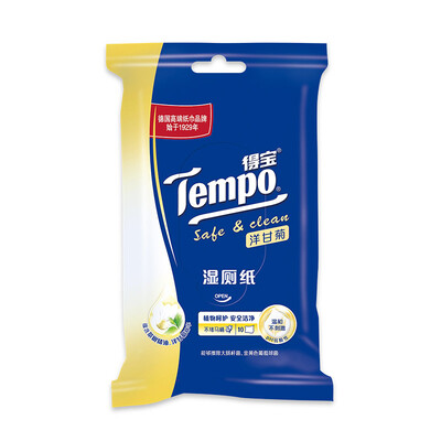

Tempo wet toilet paper chamomile moisturizing 10 pieces private parts cleaning wet wipes wipes can be used with toilet paper