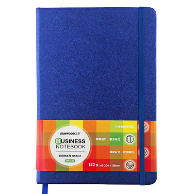 

San Wood SUNWOOD Plato series eight color business leather notebook notepad black 1320 office stationery