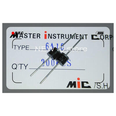 

200PCS 6A10 STANDARD DIODE DO-27 Rectifier Diode High-power rectifier diode 6A10 6A/1000V