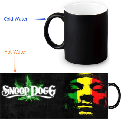 

Snoop Doggy 350мл / 12 унций Heat Reveal Mug Color Change Чашка кофе Чувствительные морфинг-кружки Волшебная чашка для чайных чашек