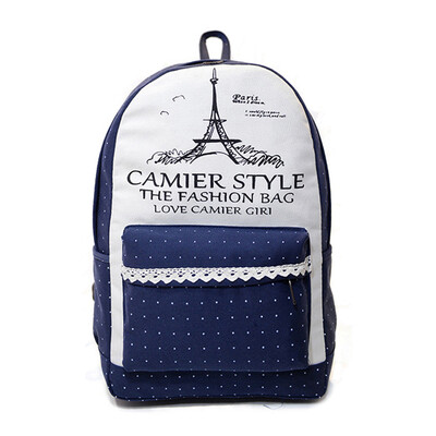 

Кружева Башни 2015 Новый Дизайн Холст Женщин Рюкзак Студента Колледжа Школьные Сумки Для Девушек Досуг Рюкзак Мочила Feminina