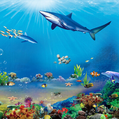 

Пользовательские обои 3D Wall Murals Обои Подводный мир Декорации стен Гостиная Спальня Телевизор Фон Современная фотография Wall Paper 3D