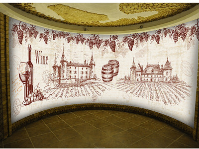 

Custom 3d mural Retro Red wine wood wallpaper leisure winery restaurant cafe bar aisle wallpaper mural
