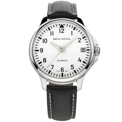 

Seagull (SeaGull) watch classic retro men's large dial single calendar flying automatic mechanical watch black belt D819.552