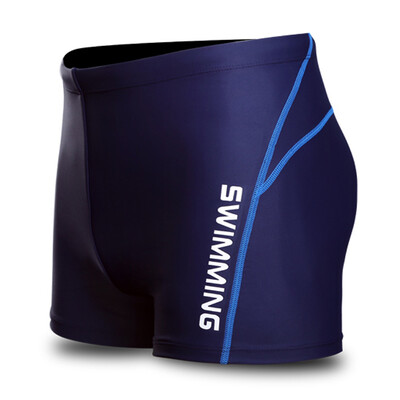 

Applicable mens flat angle quick-drying large size swimming trunks swimming equipment mens swimsuit blue 3XL
