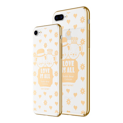 

Teddy Collection Apple 8/7 Mobile Shell iPhone8 / 7 Cartoon Cover Plating Прозрачная силиконовая мягкая оболочка Love Teddy