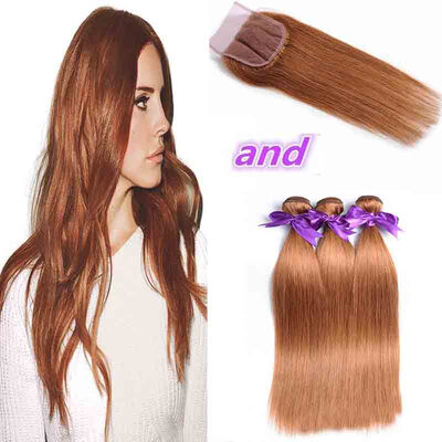 

Peruvian Straight Virgin Hair 3 Bundles With Lace Closure 30 Honey Blonde Cheap Peruvian Human Hair Weaves Bundles With Closure
