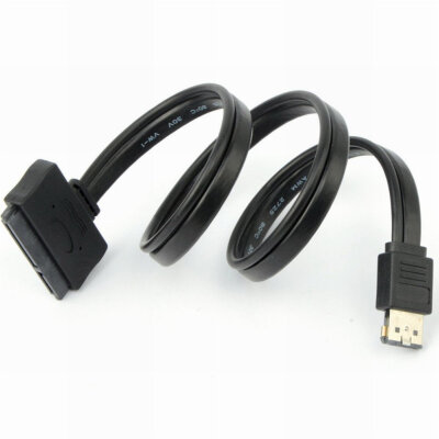 

Huayuan Dual Power eSATA USB 12V 5V Combo to 25" 35"22Pin SATA Hard Disk Cable