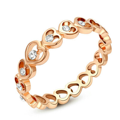 

yoursfs ® 18k rose позолоченные сердце стиль кольца использовать австрийский кристалл модные украшения