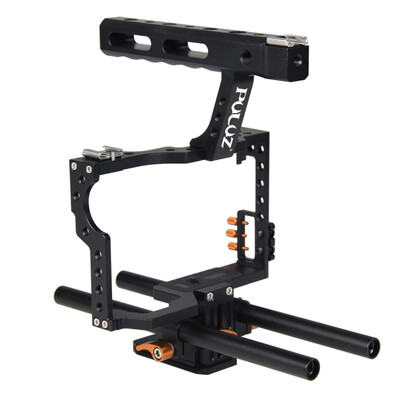 

PULUZ Cage Handle Stabilizer для Sony A7 и A7S & A7R и A7R II и A7S II, Panasonic Lumix DMC-GH4 (оранжевый)