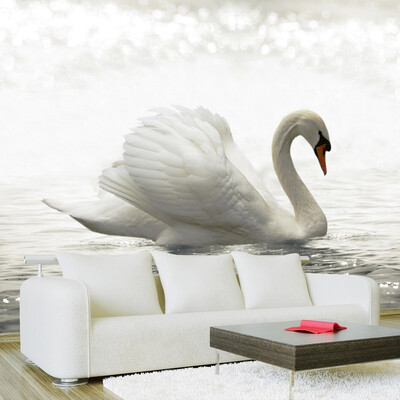 

3D Wallpaper Modern Art Fashion White Swan Lake Photo Wall Mural Cafe Dining Room Hotel Simple Home Decor Luxury Wall Papers 3D