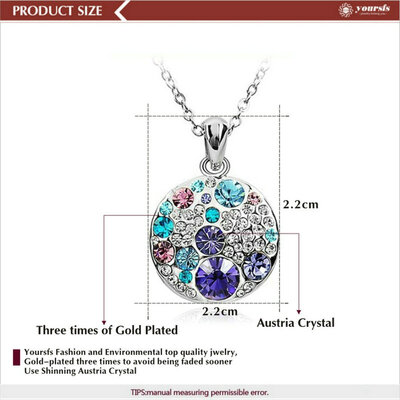 

Yoursfs® 18K Rose Gold Plated Cute Micky Necklace&Earring Set Use Austrian Crystal Jewelry Set